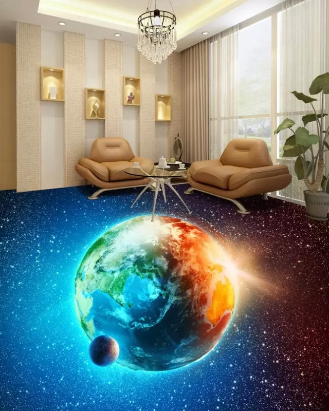 3D藝術(shù)地坪漆施工工藝效果展示！